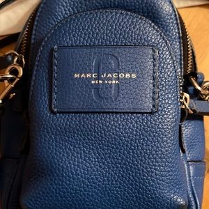 MARC JACOBS- Blue mini convertible backpack / crossbody